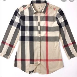 Small Burberry 3 Quarter Sleeve Button Shirt